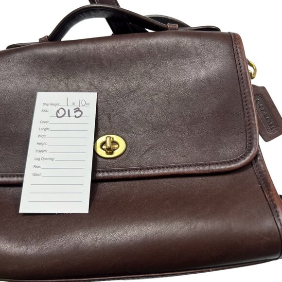 Vintage Coach Walnut Brown Court Crossbody Bag 9870 - Picture 15 of 15